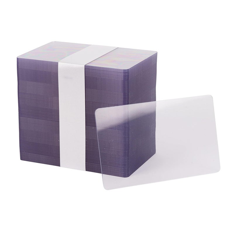easyIDea Pack of CR80 Standard Size PVC Cards | Transparent | 30 mil Thickness by easyIDeaÂ® (100 ID Cards, Clear) - Image 1